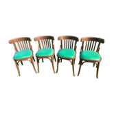 4 chaises bistrot skaï vert