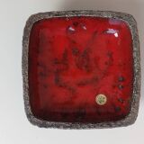 2x Vintage Fat Lava Schaal door Jan van Erp 1960's.