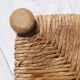Farm stool made of wood and straw
