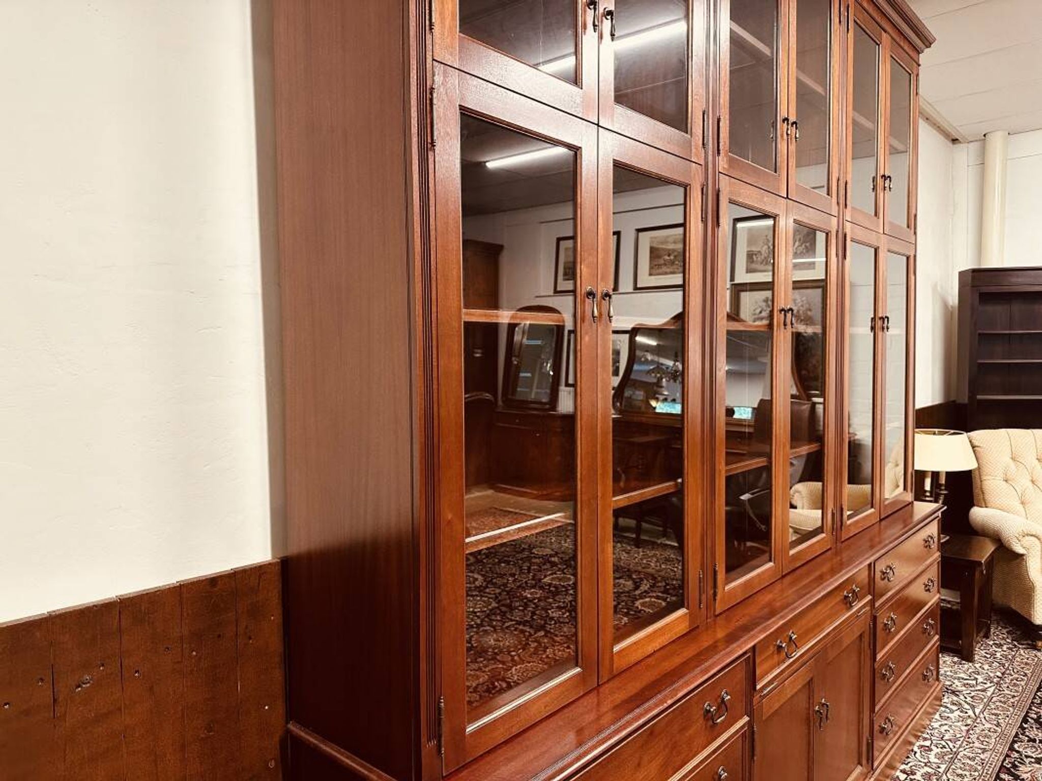 Classic English Mahogany Library Cabinet
