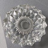 Empty ashtray molded glass pocket