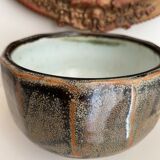 Glazed ceramic bowl signed