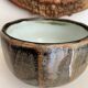 Glazed ceramic bowl signed