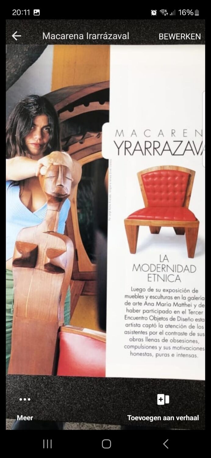 Art furniture Chili conversation sofa Macarena Irarrázaval