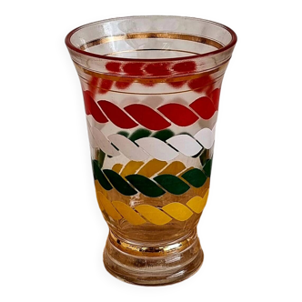 Multicolored glass vase from the 50s