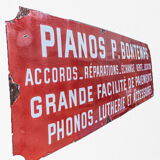 Piano enamelled sign "Bontemps"
