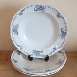 4 hollow plates Art Nouveau 1900 Onnaing Granite Algeciras, Lot 1