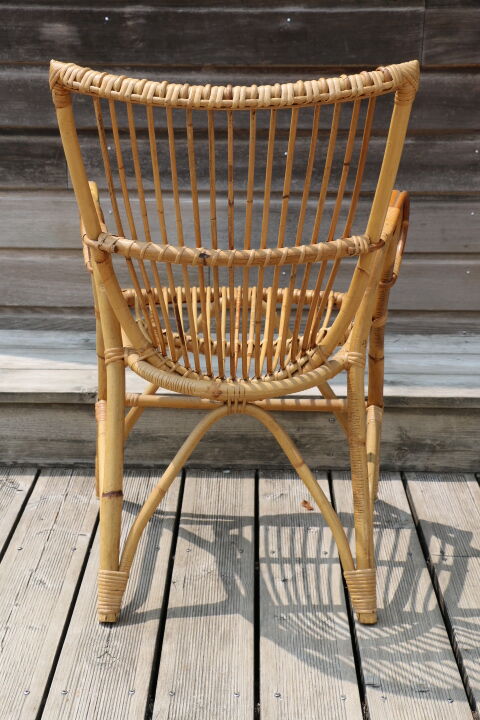 Fauteuil rotin adulte 1960