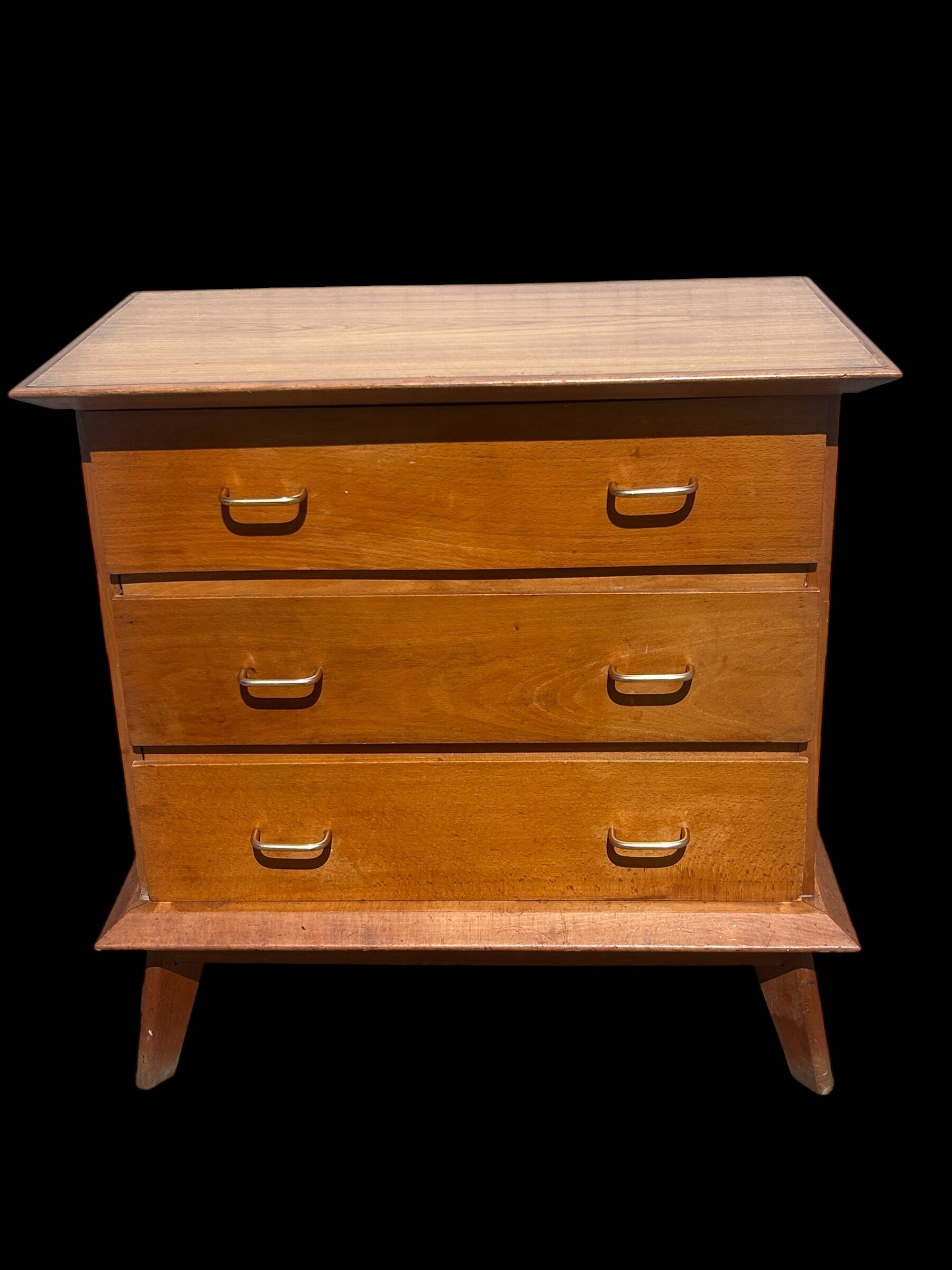 oak commode with tapered legs 1950