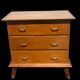 oak commode with tapered legs 1950