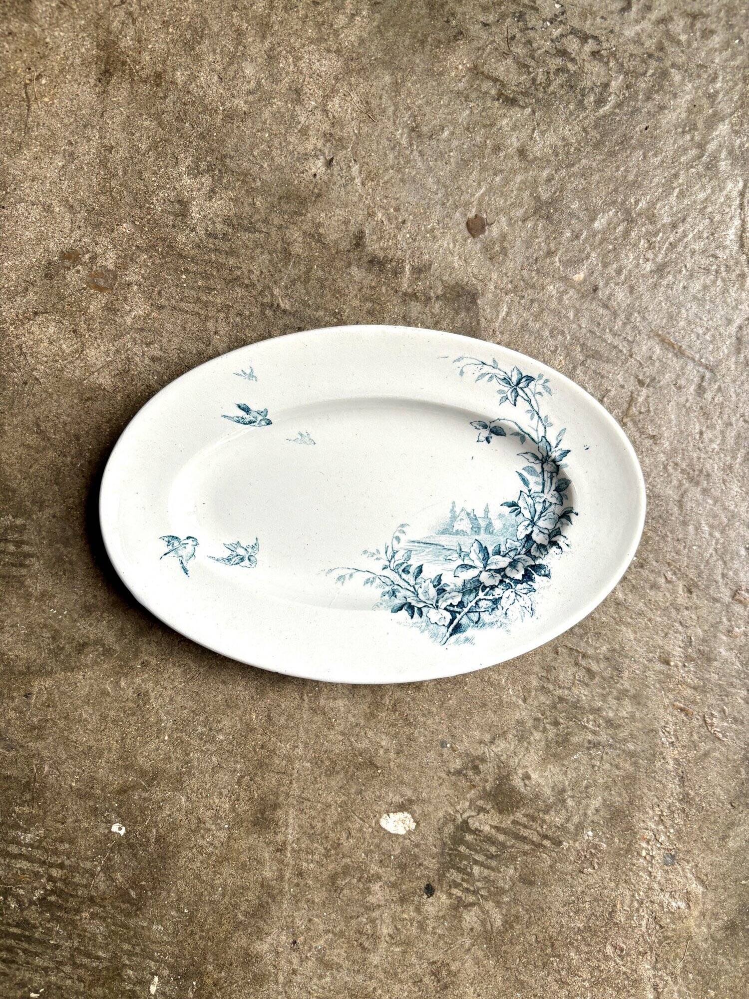 Lot Dinette Ancienne - Terre De Fer - Porcelaine - Fabrication Française