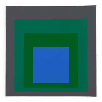 Josef ALBERS: Homage to the Square, Blue Look - Colour Screen Print
