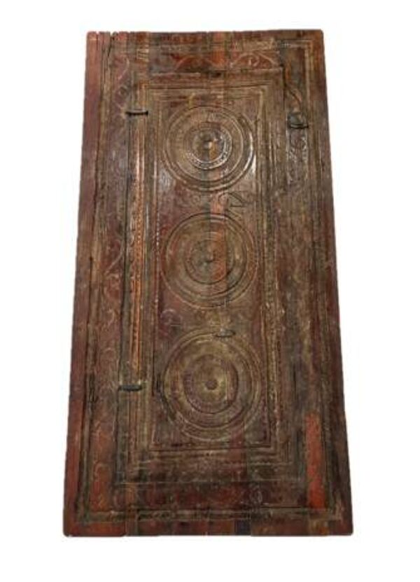 Table basse plateau porte indienne en bois teck