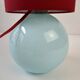 Ancienne lampe vintage en opaline bleu
