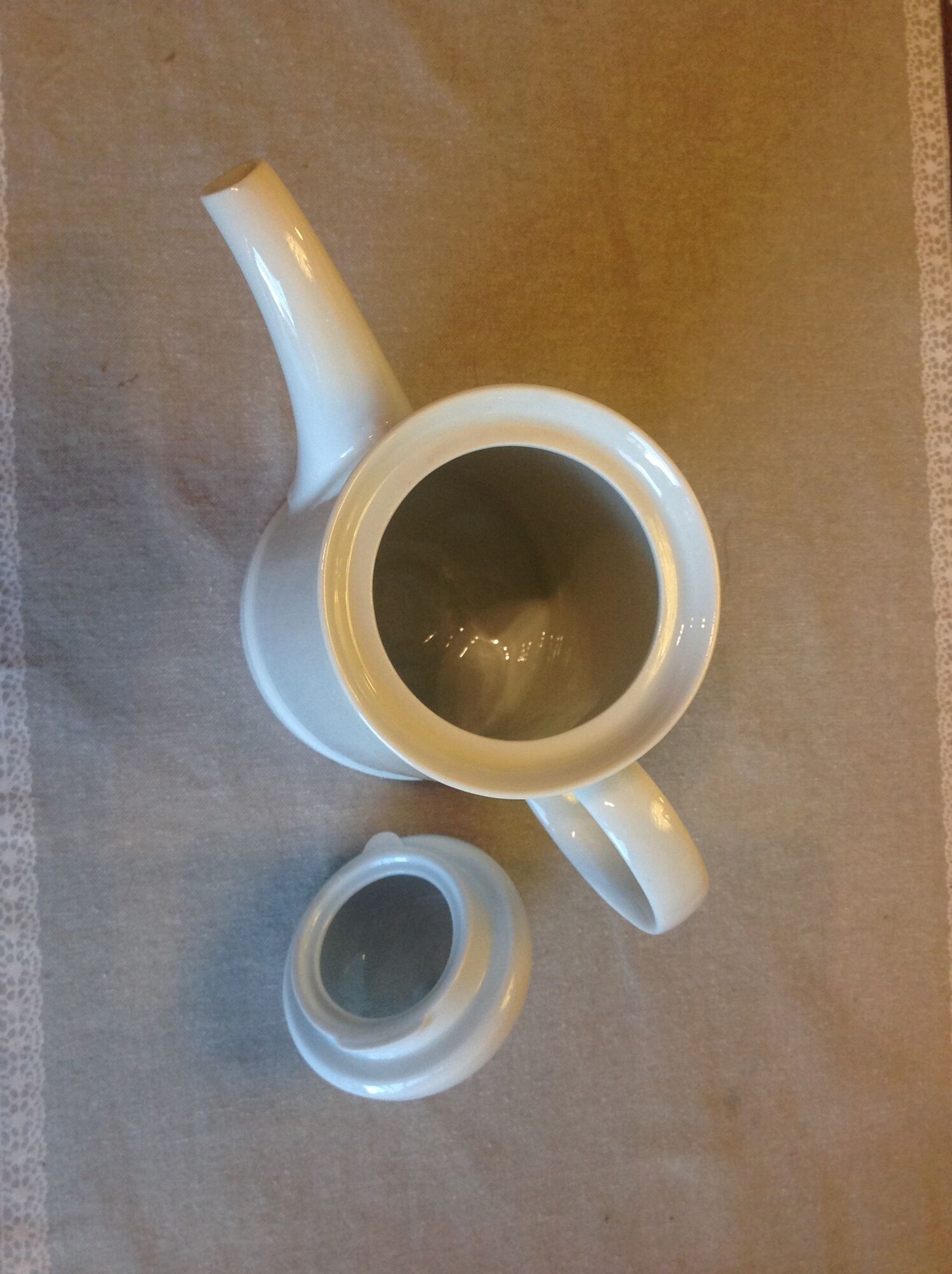 Coffeemaker Melitta 70's white vintage ceramic