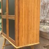 Audoux Minet style rattan sideboard