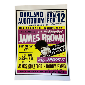 Guest poster james brown at oakland auditorium 1967