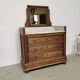 Commode coiffeuse 1900 en chêne et marbre