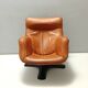Karuselli Lounge Chair by Yrjö Kukkapuro for Haimi in Orange Leather, 1970s