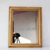 Old mirror with mercury ice gadroons 19th
