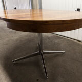 Dining table 1970 extendable formica feet cross atypical chrome