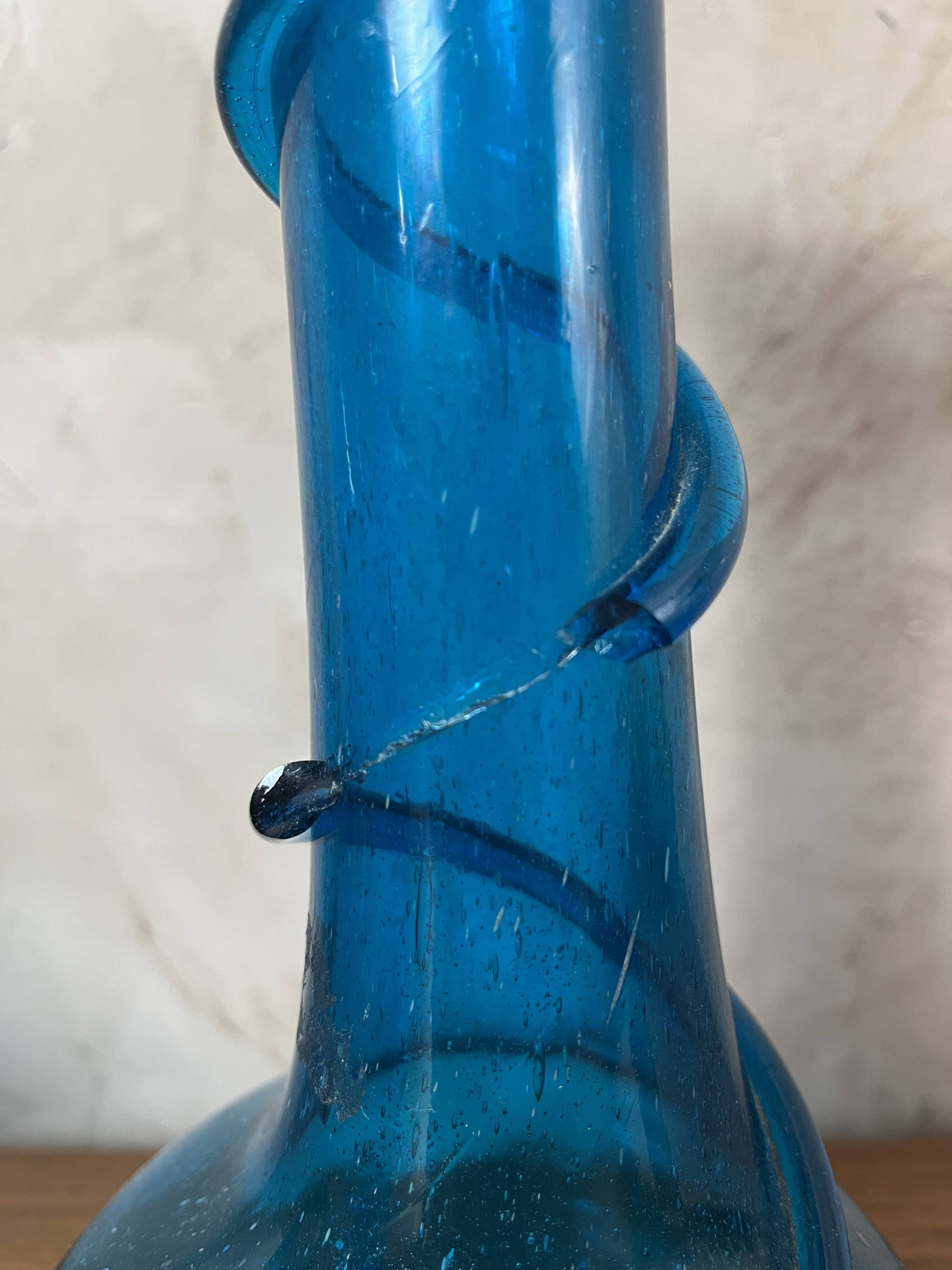 Blue spiral vase