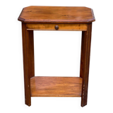 Étagère art déco 1960 en bois massif avec tiroir