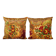Set of 2 vintage velvet cushion covers 51x51 cm