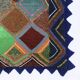 Knitted Diamond Throw Blanket Vintage 1970s