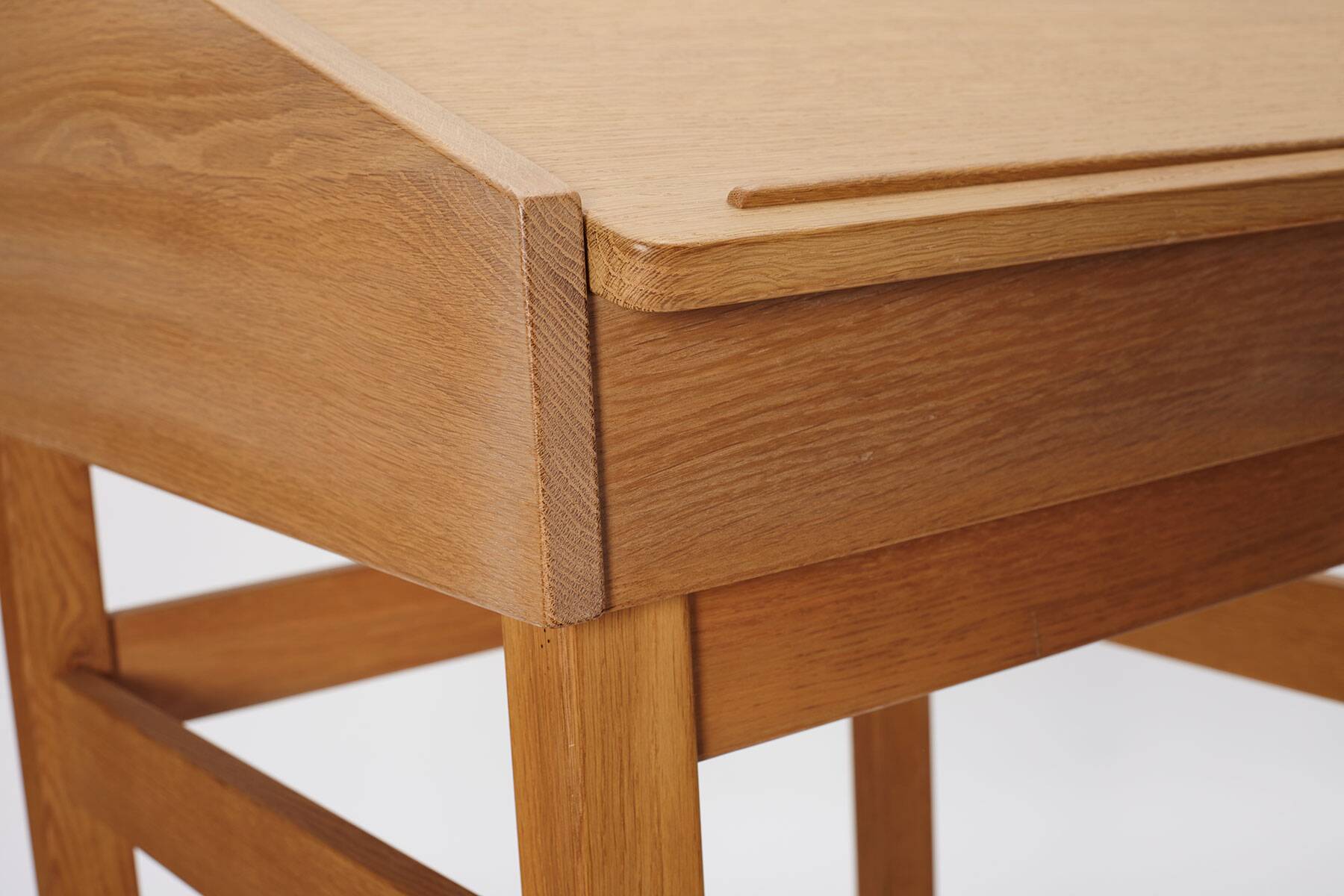 Bureau secrétaire en chêne, Danemark années 1960.