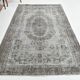 5x9 Gray & Black Oriental Vintage Rug 170x275Cm SK 6991