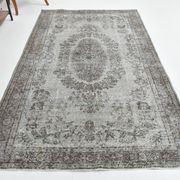 5x9 Gray & Black Oriental Vintage Rug 170x275Cm SK 6991