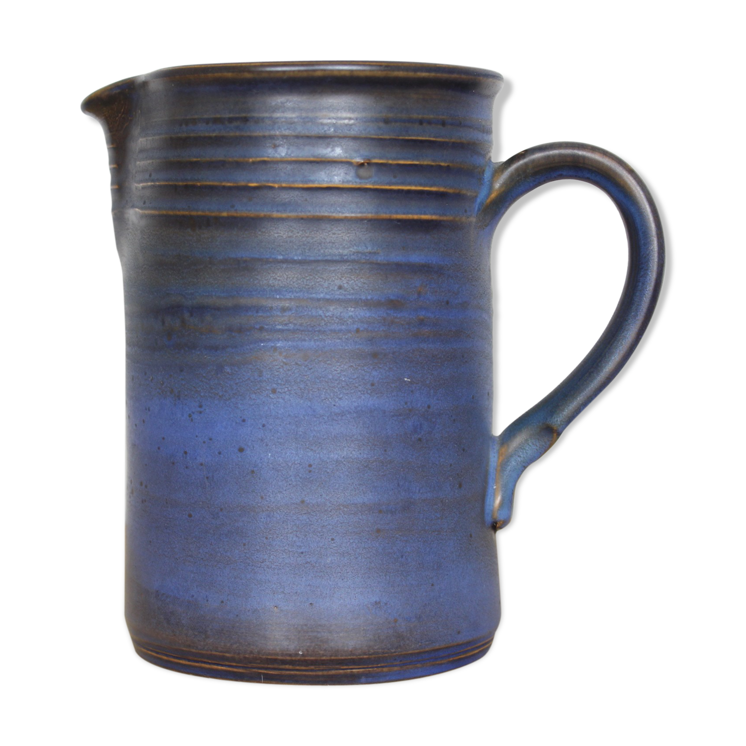 Blue ceramic pitcher, Ludovic Salins