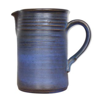 Blue ceramic pitcher, Ludovic Salins