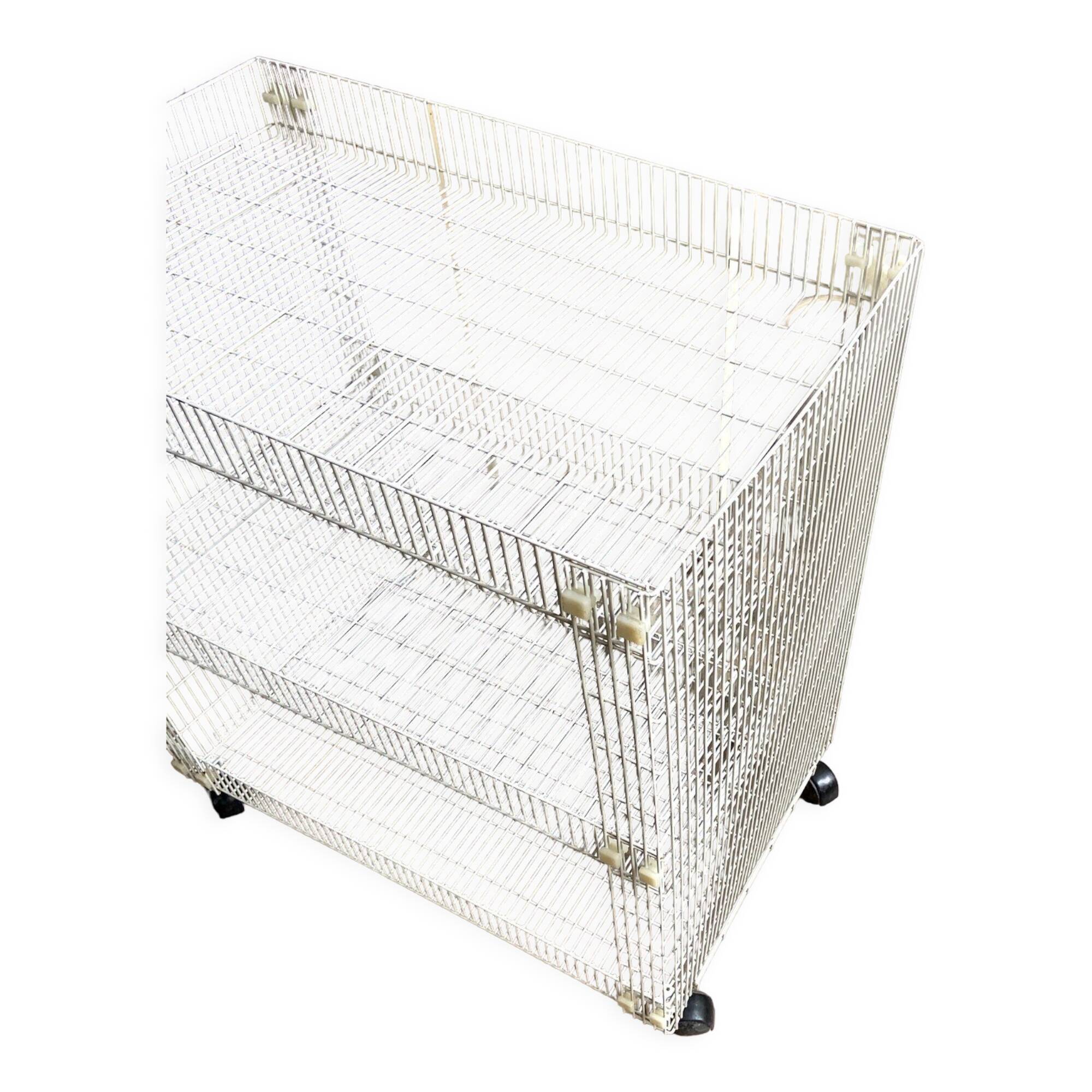 White metal service on wheels trolley