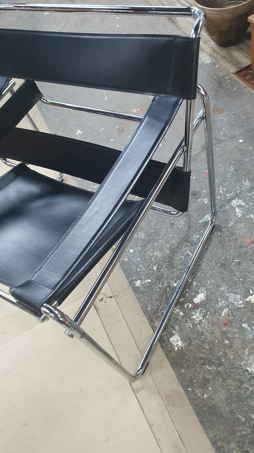 Wassily leather armchair by Marcel Breuer