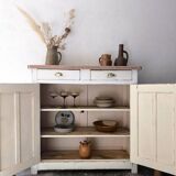 Distressed white buffet Parisian
