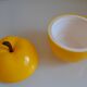 Vintage yellow apple ice bucket or ice cubes 1970 70's