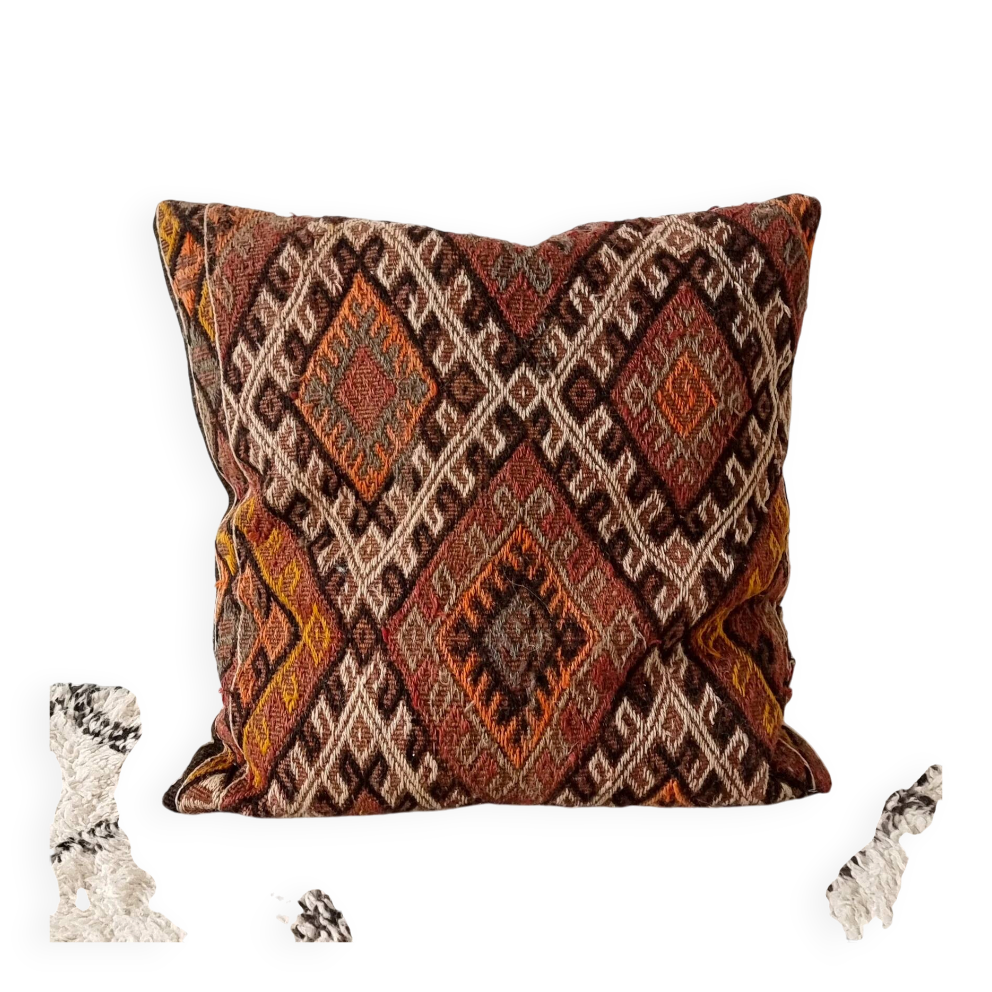 Coussin kilim vintage carré