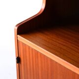 Swedish teak bookcase with hinged doors