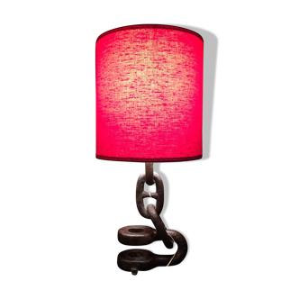 Vintage 1960s navy liner chain lamp red light