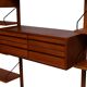 Système mural Royal Teak Poul Cadovius vintage des années 1960 avec 4 armoires