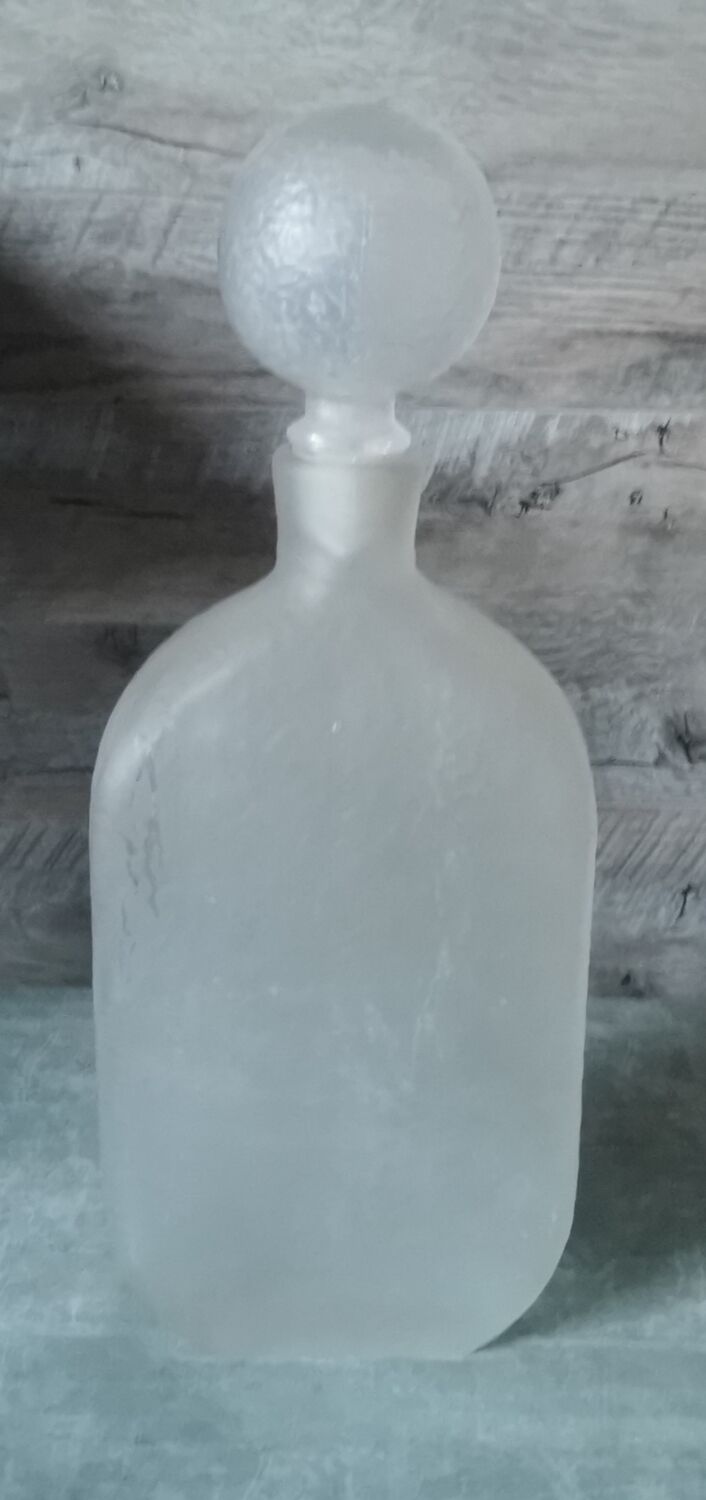 Pressed glass bottle Wayne Husted Stelvia