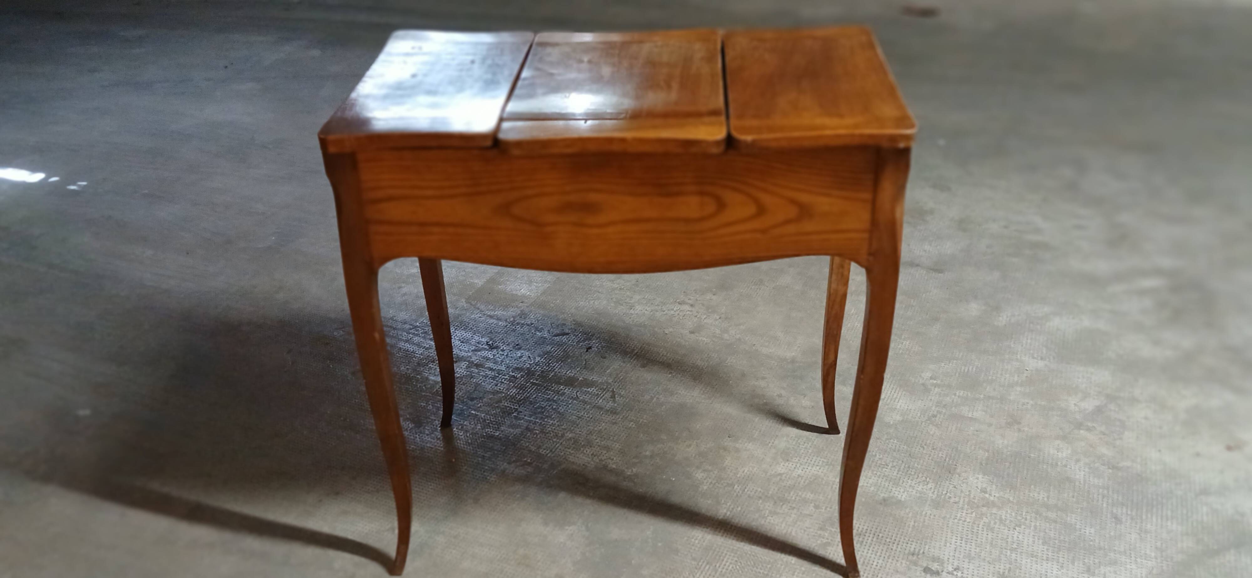 Period dressing table and writing desk in fruitwood, Louis XV style.