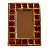 Vallauris ceramic mirror by François Lembo 60s