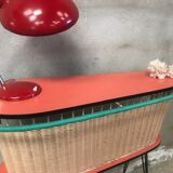 Vintage metal red lamp 1960