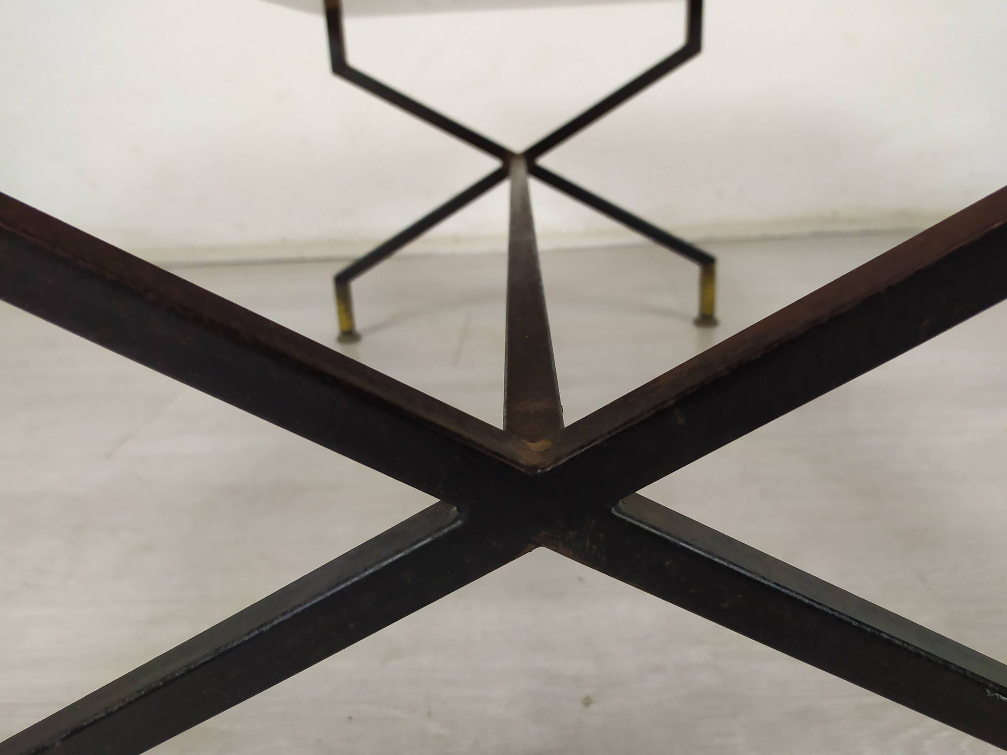 Table basse vintage verre