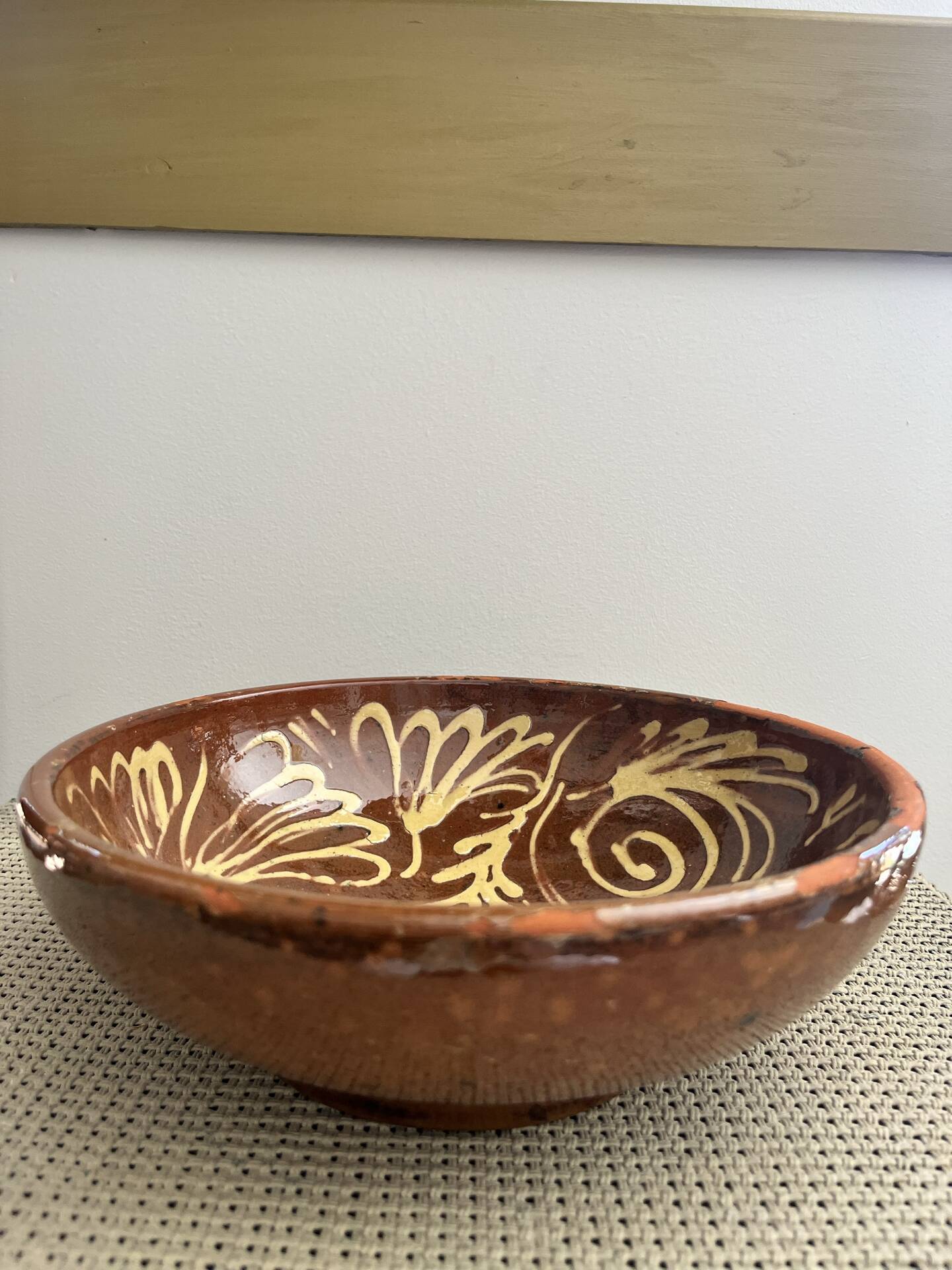 Glazed terracotta salad bowl