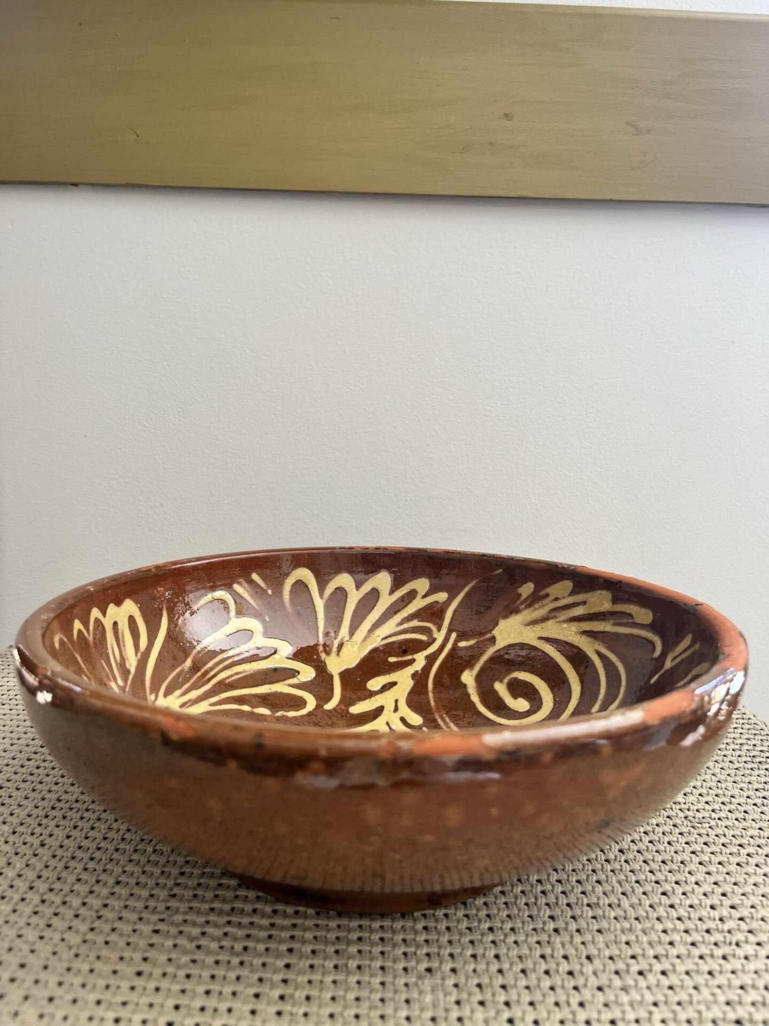 Glazed terracotta salad bowl