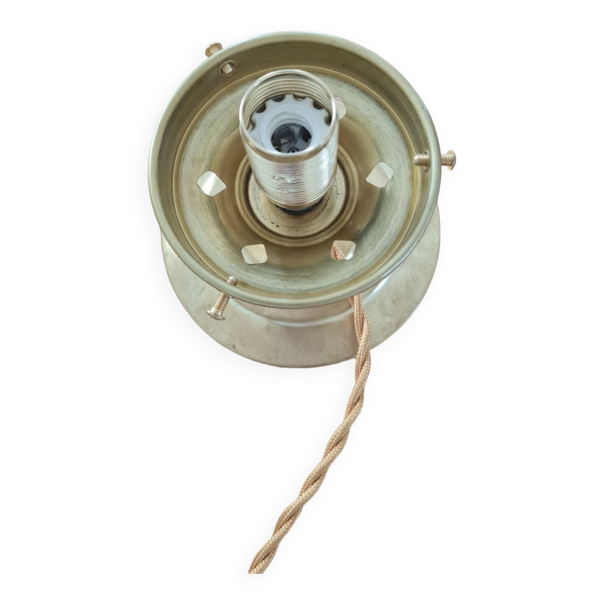 Table lamp in pressed glass